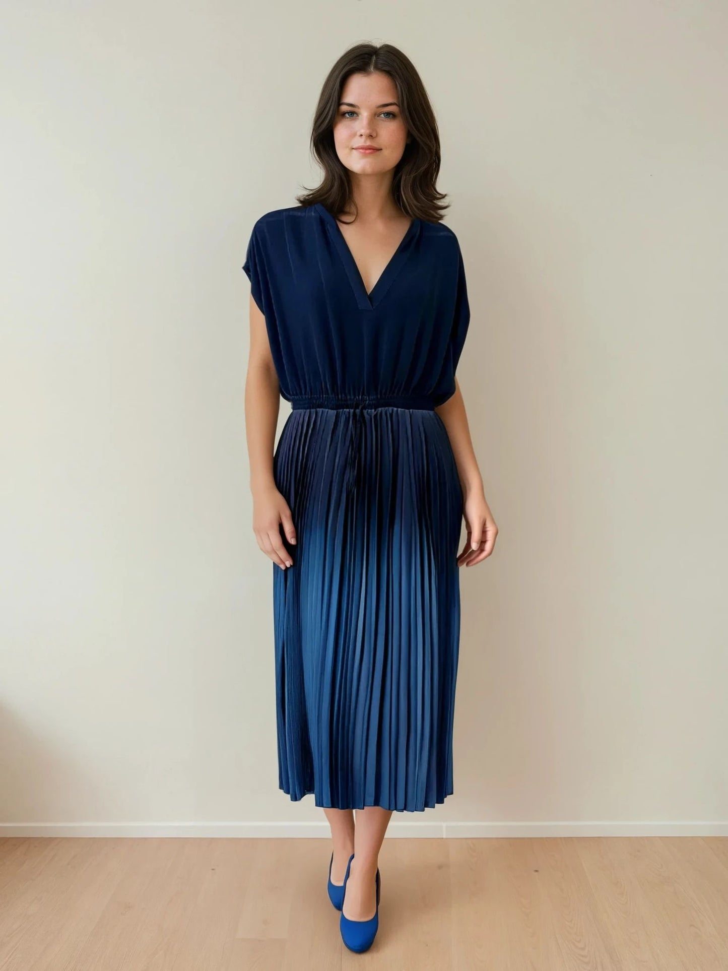 Dunkelblaues Kleid Maison 123