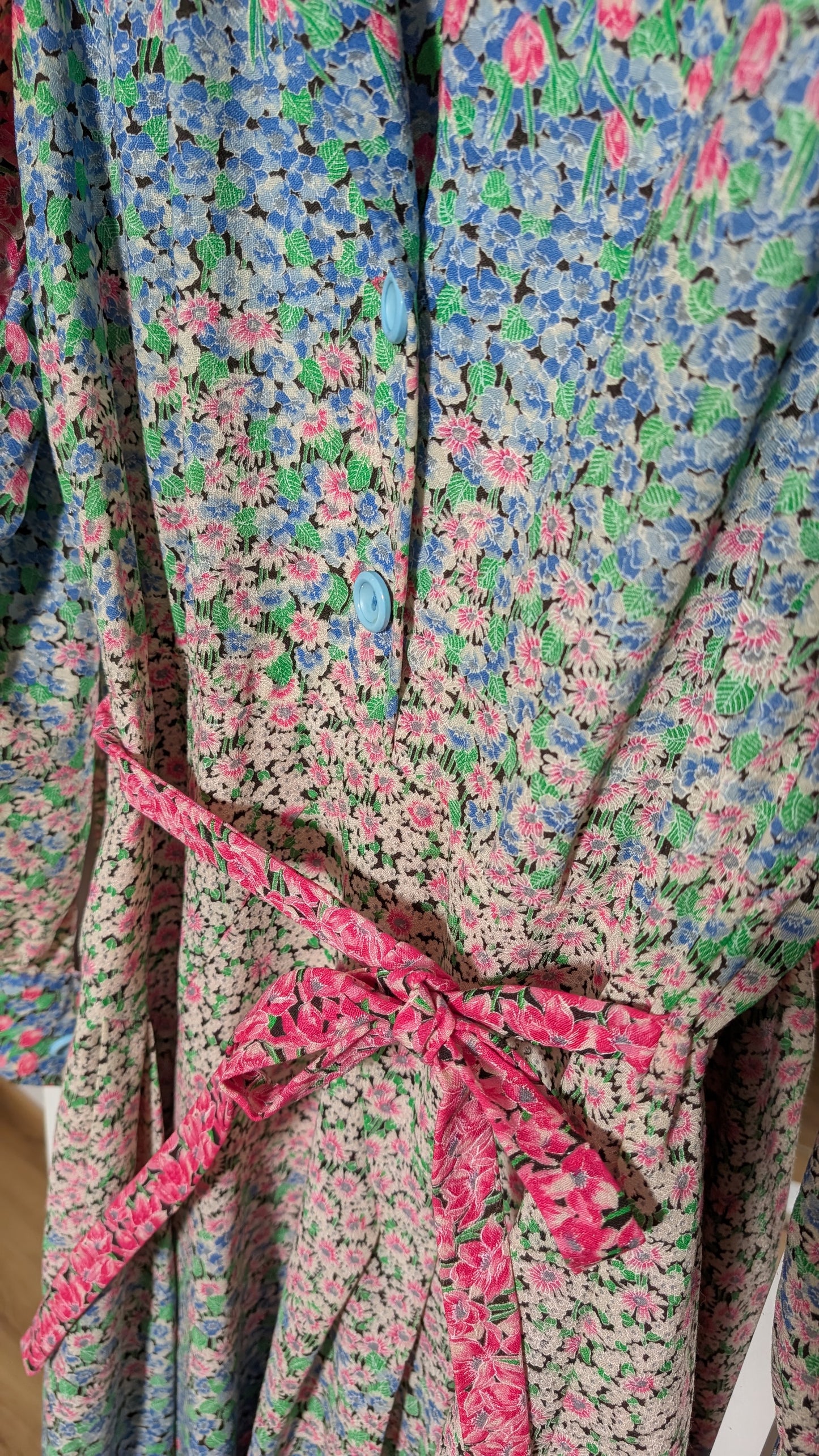 Vintage Blumenkleid Paris