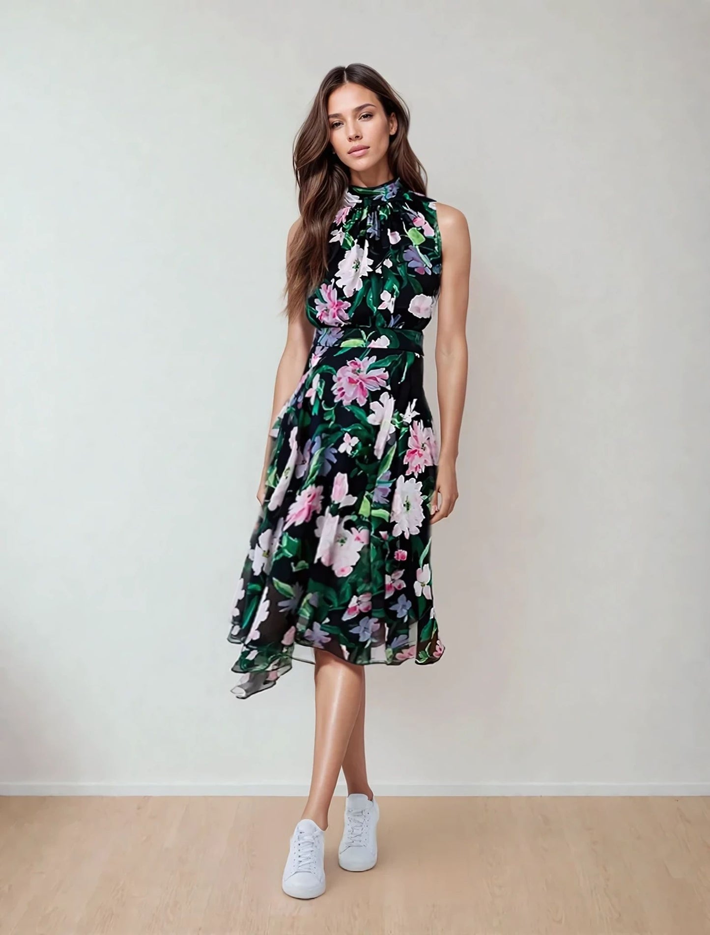 Elegantes Blumenkleid