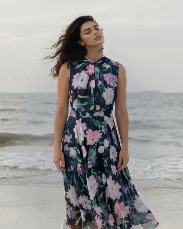 Elegantes Blumenkleid
