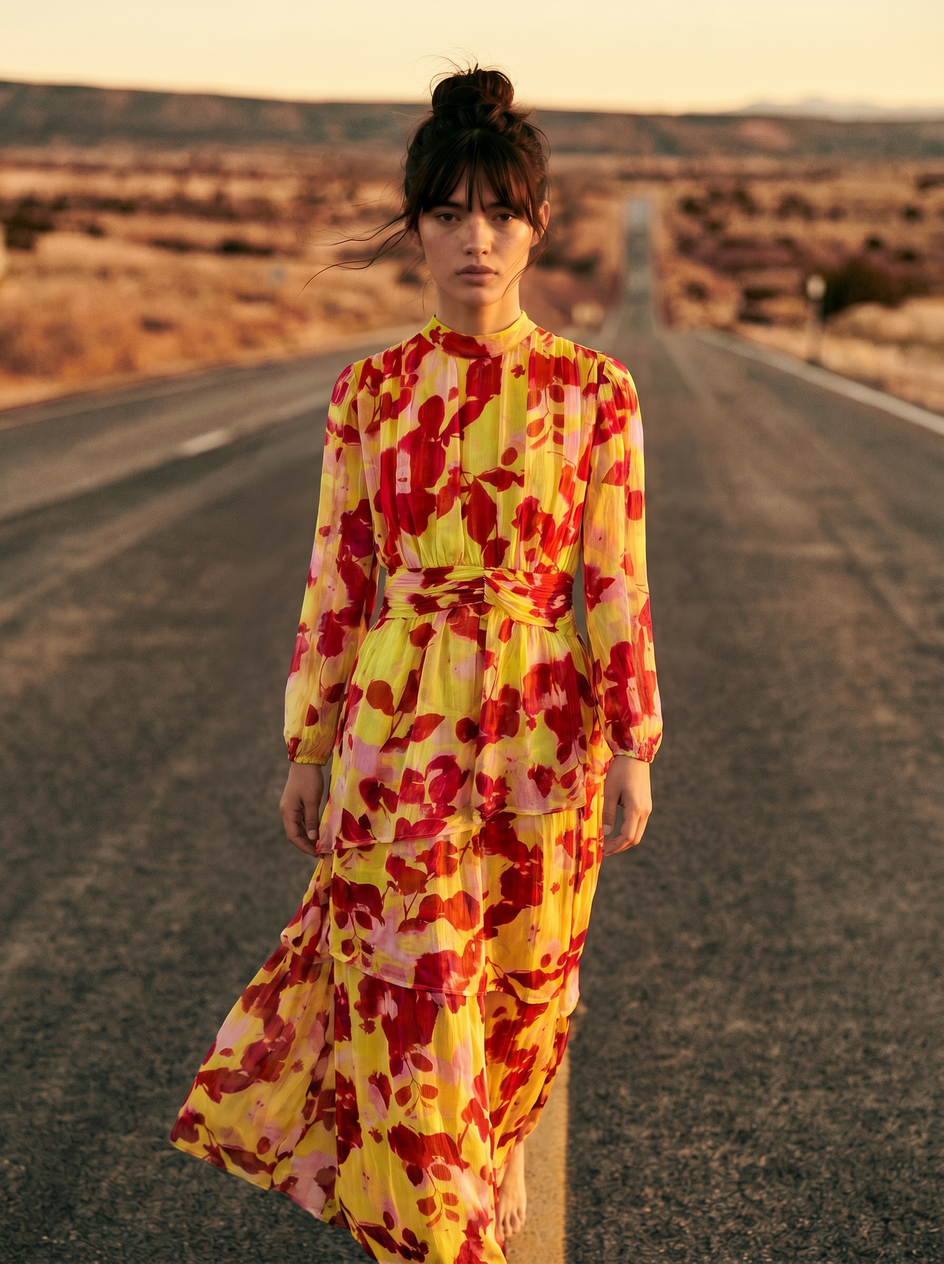 Farbenfrohes Maxikleid von Asos