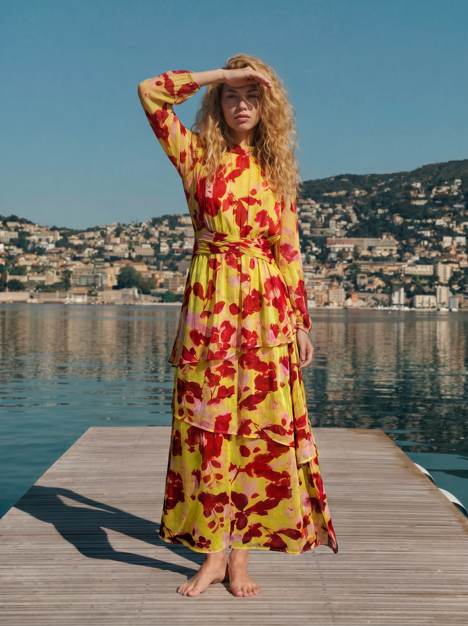 Farbenfrohes Maxikleid von Asos