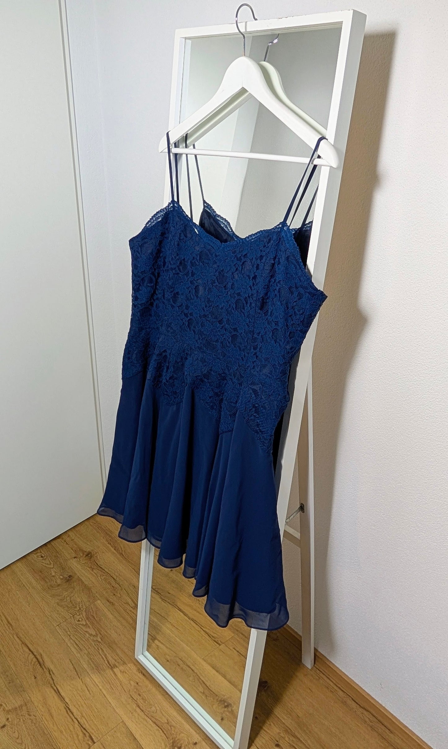 SWING – Spitze/Chiffon Kleid (Dunkelblau/Navy)
