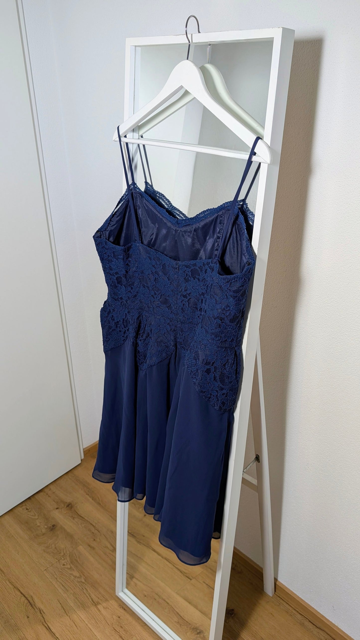SWING – Spitze/Chiffon Kleid (Dunkelblau/Navy)