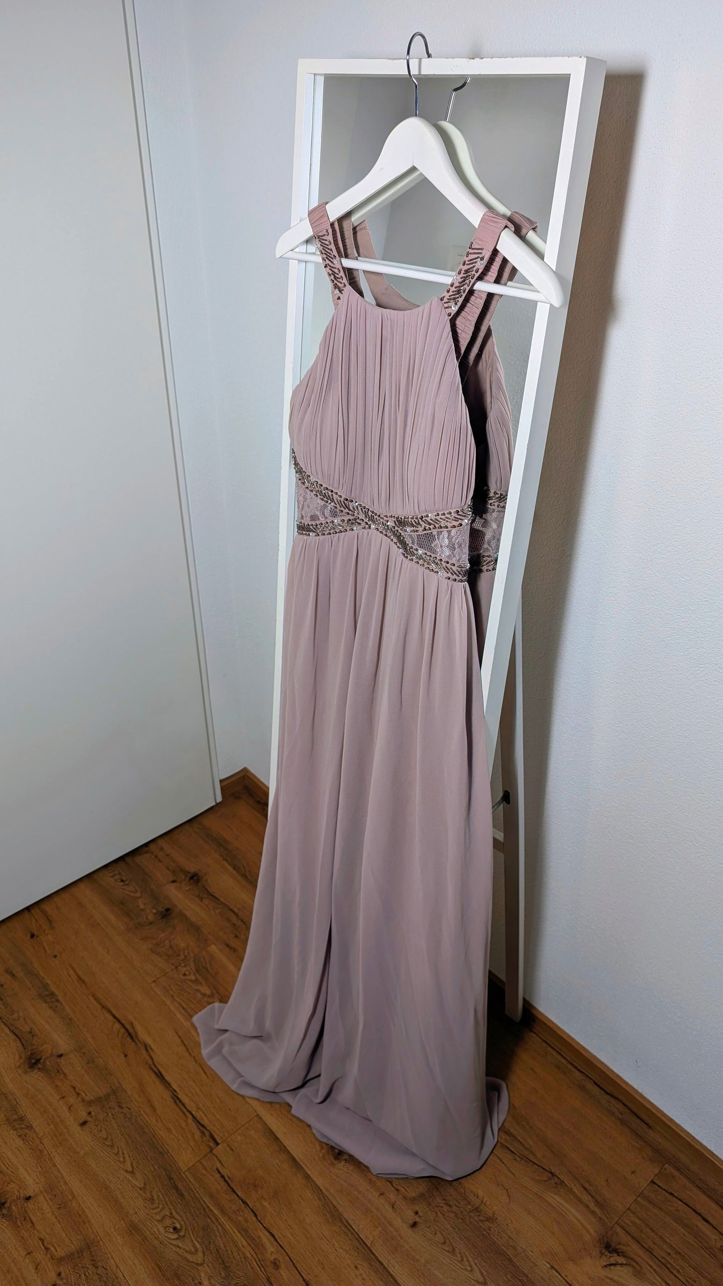 Little Mistress – Abendkleid in Taupe/Rosé-Mauve