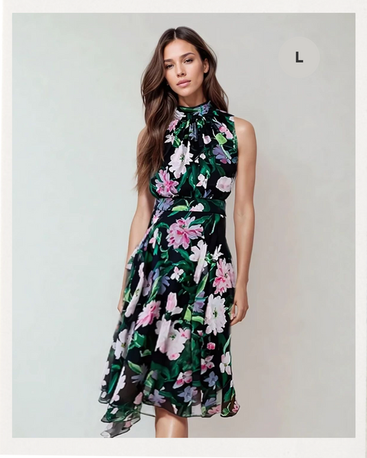 Elegantes Blumenkleid