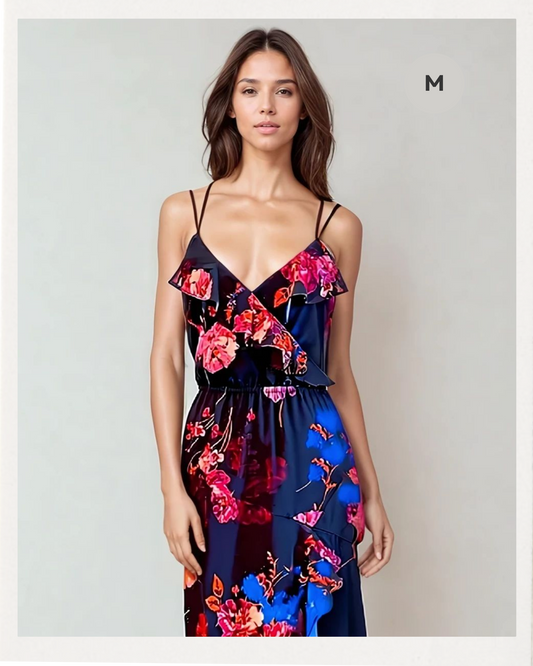 Fliessendes Blumenkleid